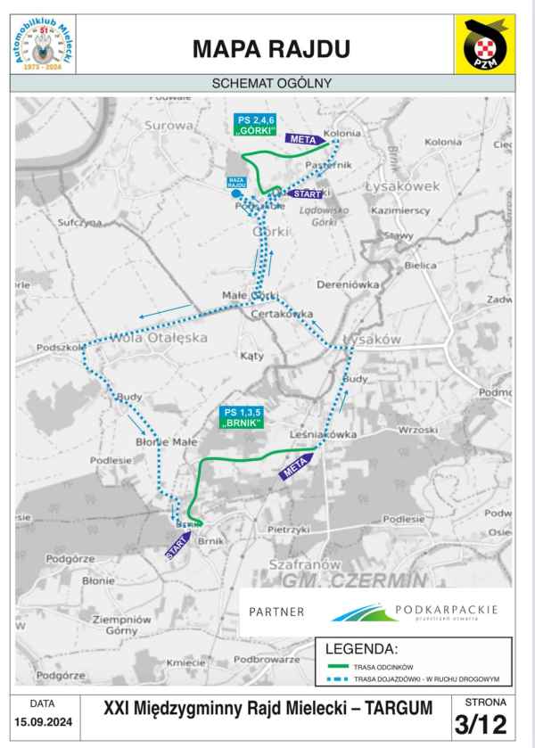 ALT Mapka - próby sprawnościowe - XXI Międzygminny Rajd Mielecki. 