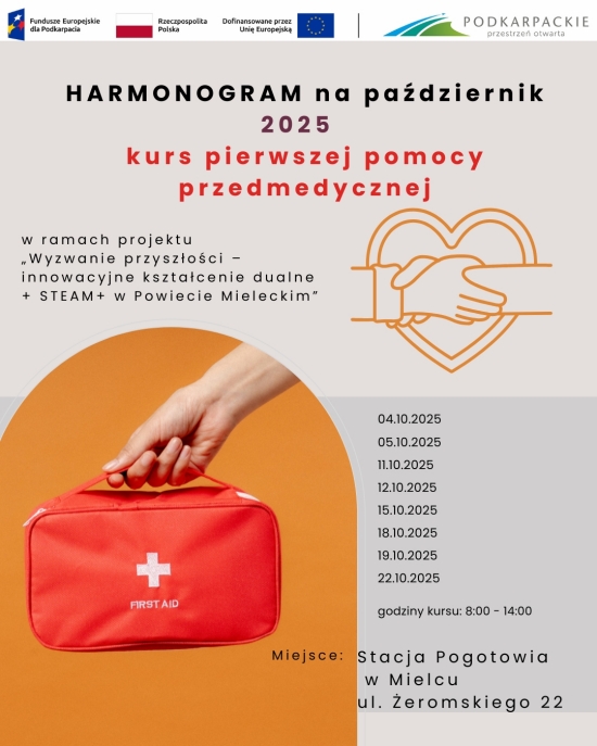ALT Kurs pierwszej pomocy przedmedycznej - HARMONOGRAM na październik 2025
