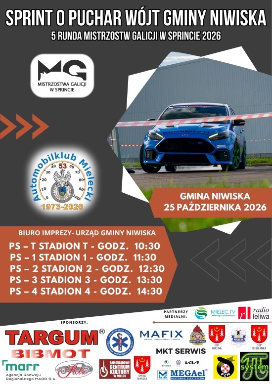 ALT Sprint o Puchar Wójta Gminy Niwiska - 5. Runda Mistrzostw Galicji